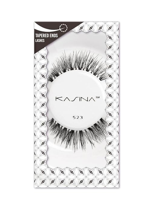 KASINA Pro Lash. *Tapered ends in 100% Human hair. Most natural look, lightweight, soft and comfortable. (6pack, 523)