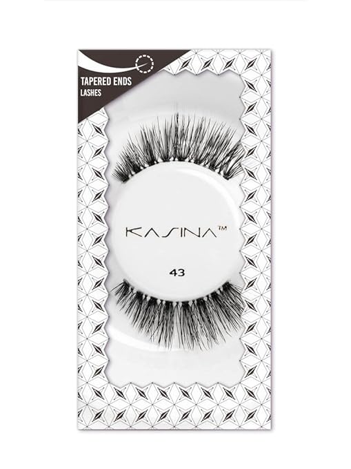 KASINA Pro Lash. *Tapered ends in 100% Human hair. Most natural look, lightweight, soft and comfortable. (6pack, 43)